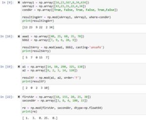 python Numpy.mod() Function code python examples parameters explained